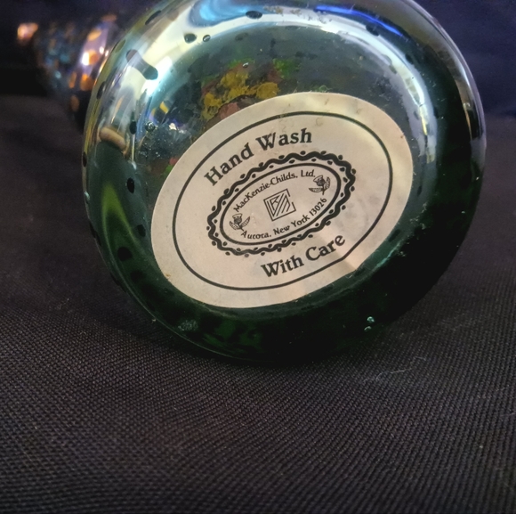 Mackenzie -Childs Cruet set GLASS HANDPAINTED W/ MULTI COLOR GORGEOUS!! - Picture 4 of 6